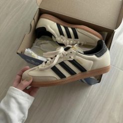 Sapatilhas Adidas Samba Bege risca Preta